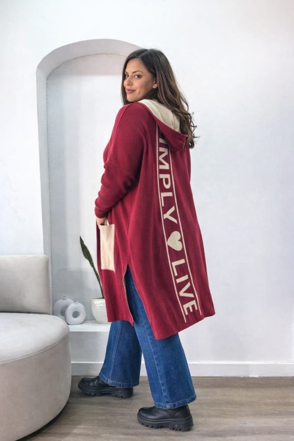 tapado simply live de talles grandes mujer largo elegante abrigado