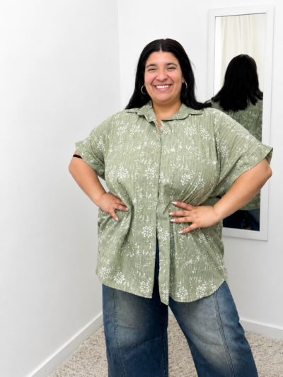 Camisa de lino bordada