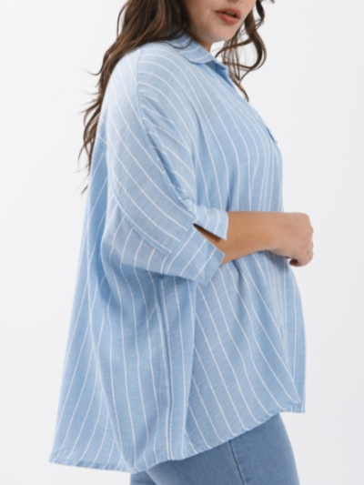 Camisa de Lino Rayada