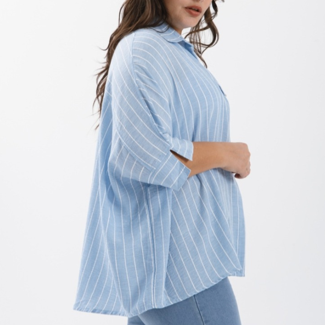 Camisa de Lino Rayada