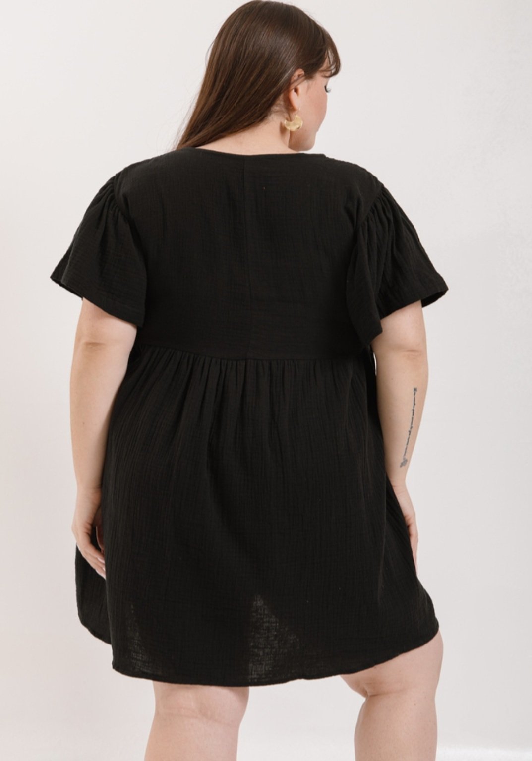 Vestido abotonado negro - Image 5