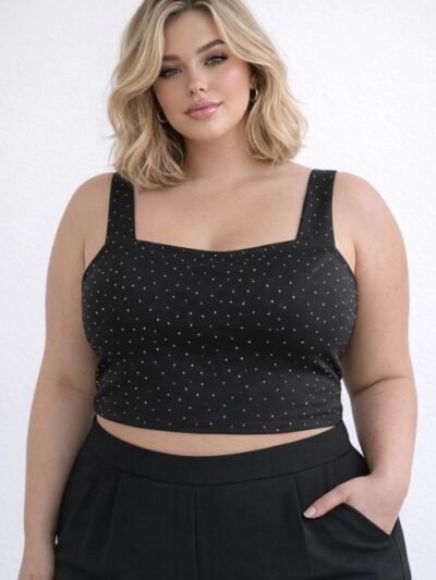 top recto glitter mujer elegante brillo cómodo noche