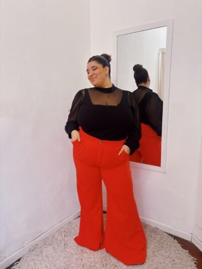 Pantalon Sastrero Oxford Rojo